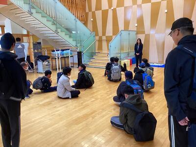 出発式のようすです。